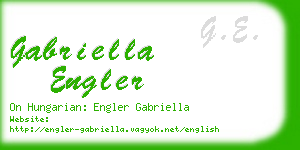 gabriella engler business card